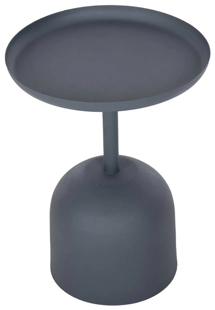 ΤΡΑΠΕΖΙ ΒΟΗΘΗΤΙΚΟ ΣΤΡΟΓΓΥΛΟ DELBEL HM4261.05 ΜΕΤΑΛΛΟ ΜΠΛΕ ΣΚΟΥΡΟ Φ39,5x53,5Υ εκ.