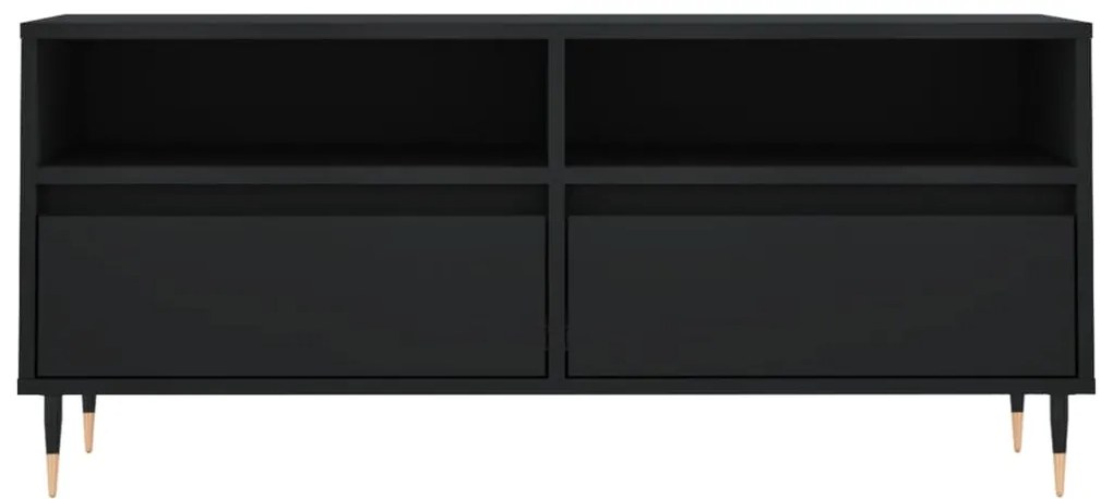 vidaXL Έπιπλο Τηλεόρασης Μαύρο 100x34,5x44,5 εκ. Επεξεργ. Ξύλο