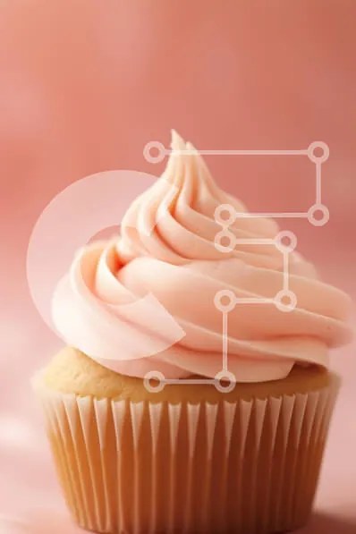 Intra Συλλεκτικό Ξύλινο Παζλ Plywood  4mm - Νόστιμο Cupcake με ροζ πάγωμα Σε Ξύλινο Κουτί - Διαστάσεις: 10x10 cm – 25 κομμάτια