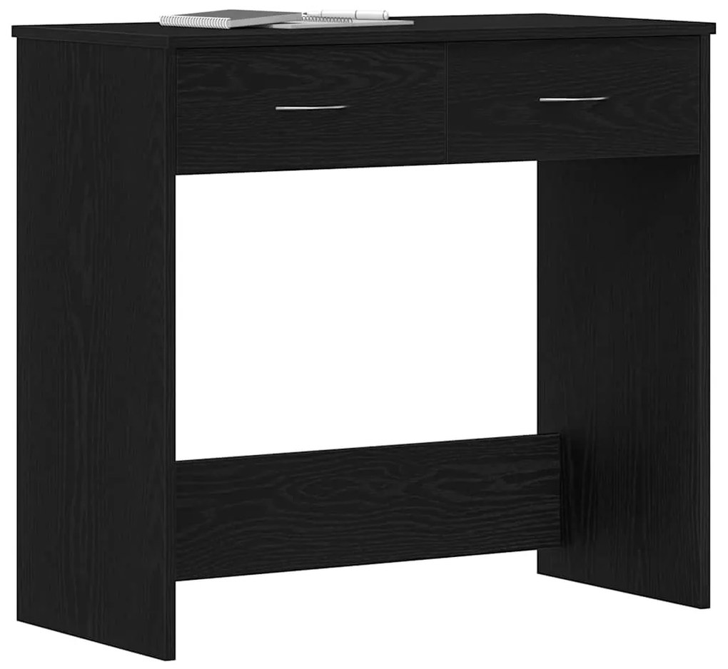 vidaXL Γραφείο Μαύρη Οξυά 80 x 40 x 75 εκ. Επεξεργασμένο ξύλο