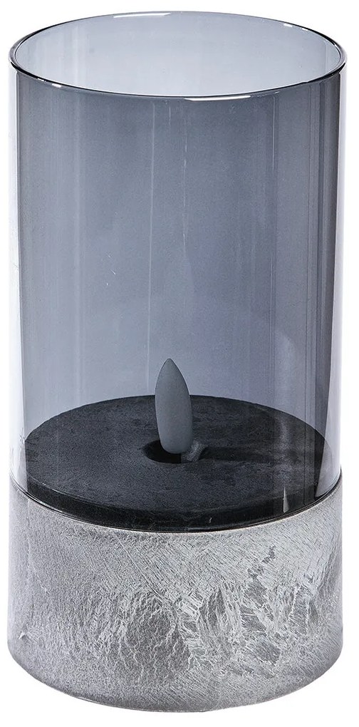 Wind Light (Led) Cylindrical Γυάλινο Γκρι PU H. 125 cm D. cm