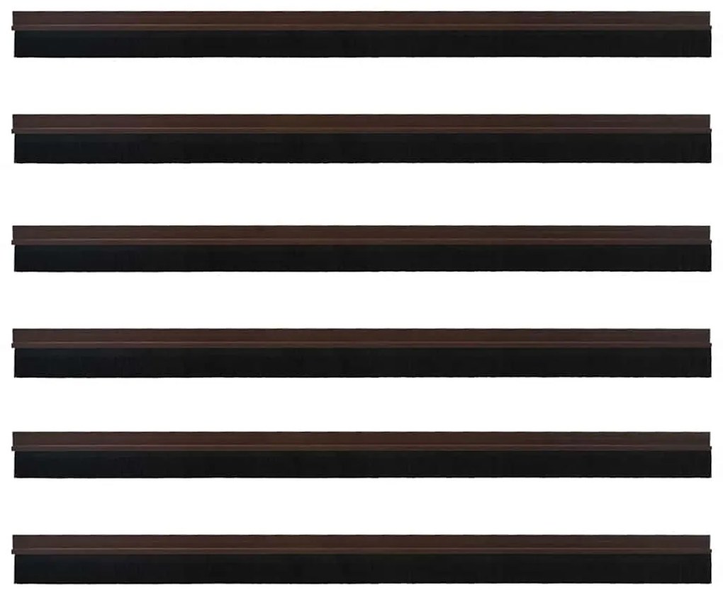 vidaXL Αυτοκόλλητες σφραγίδες πόρτας 6 pcs Καφέ 100 cm