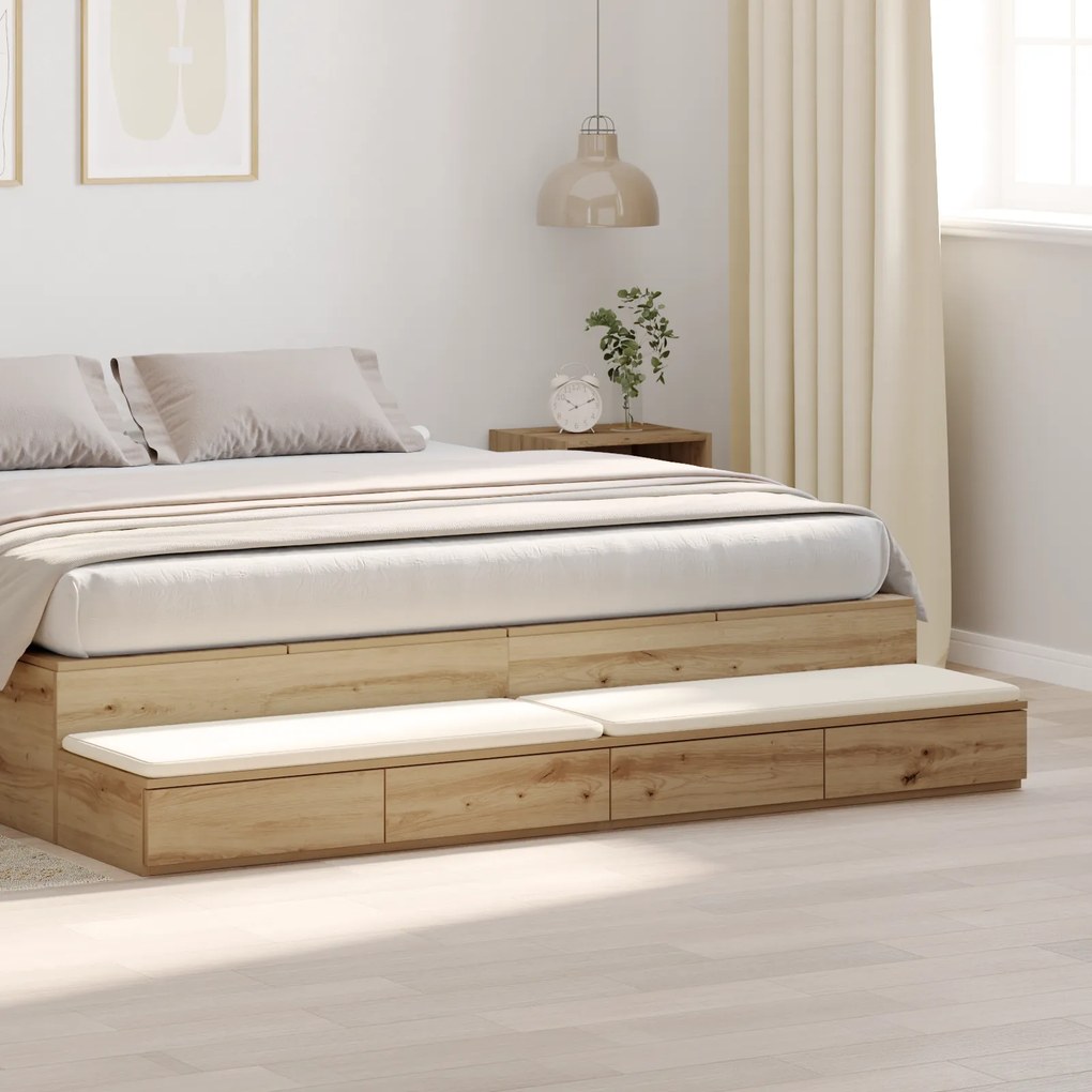 vidaXL Κομοδίνα από ξύλο καλλιτέχνη 200x36.5x16.5 cm Επεξεργασμένο ξύλο