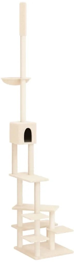 vidaXL Γατόδεντρο Πάτωμα ως Οροφή Κρεμ 268,5 - 294,5 εκ.