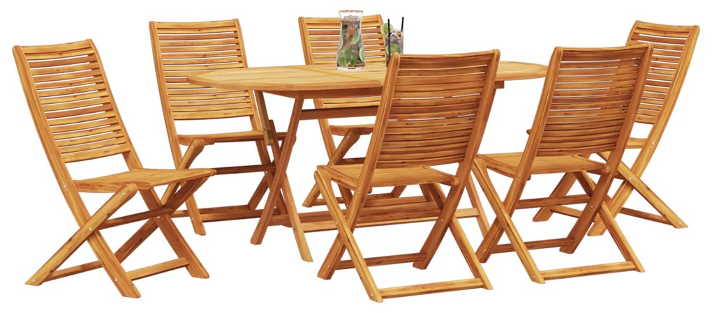 vidaXL Σετ Εξωτερικής Διατροφής 7 pcs Ξύλινος Large Στερεό Ξύλο