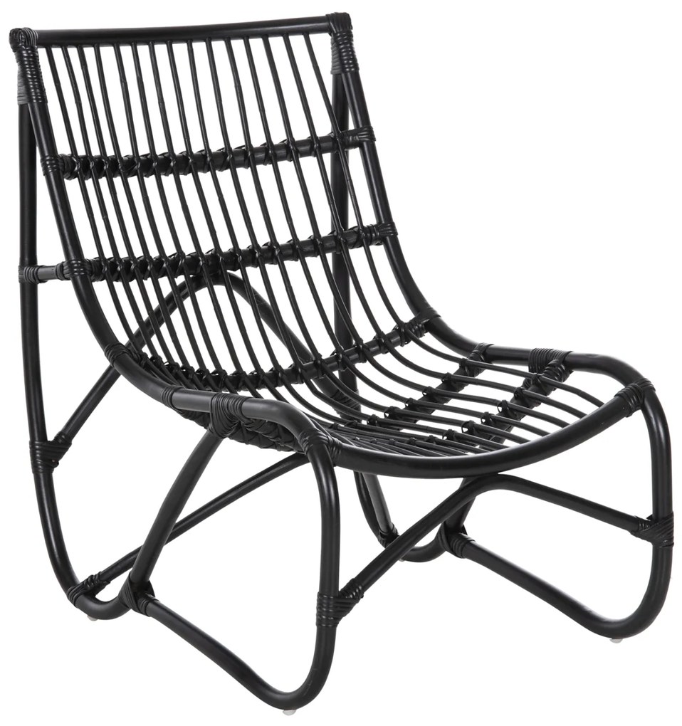 ΠΟΛΥΘΡΟΝΑ GRINN HM9815.02 ΡΑΒΔΟΙ RATTAN ΣΕ ΜΑΥΡΟ 56,5x73,5x79,5Υ εκ.