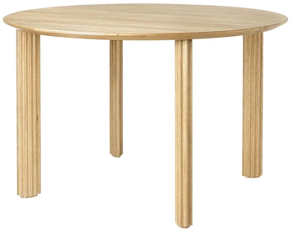 Τραπέζι Τραπεζαρίας Comfort Circle Ripples 5656C5656-1 Φ120x74,7cm Oak Umage Steel,Wood,Mdf