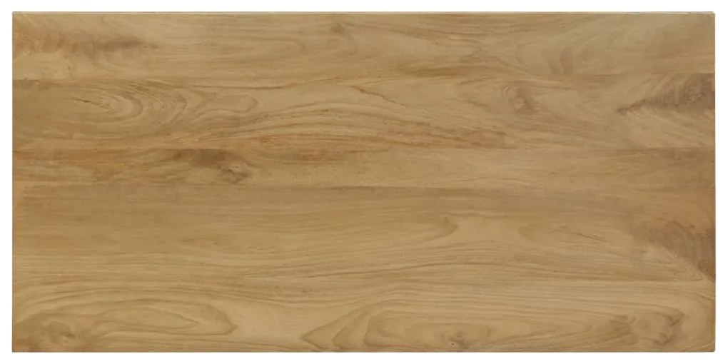 vidaXL Τραπεζαρία 115 x 55 x 76 εκ. από Μασίφ Ξύλο Μάνγκο και Ατσάλι