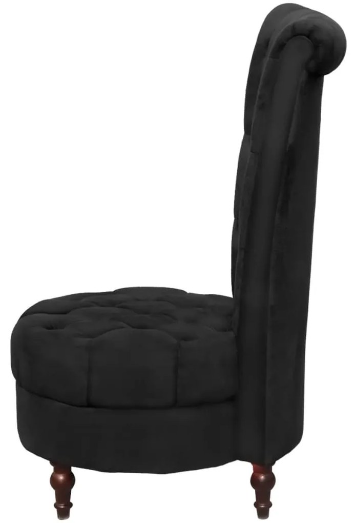 vidaXL Πολυθρόνα με Ψηλή Πλάτη Μαύρη Υφασμάτινη