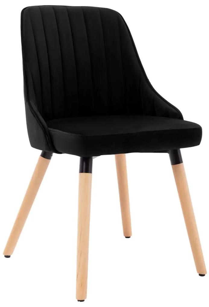 323058 Dining Chairs 2 pcs Black Velvet - Μαύρο