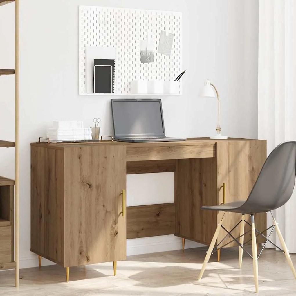 vidaXL Γραφείο artisan δρυς 140 x 50 x 75 εκ. Επεξεργασμένο ξύλο