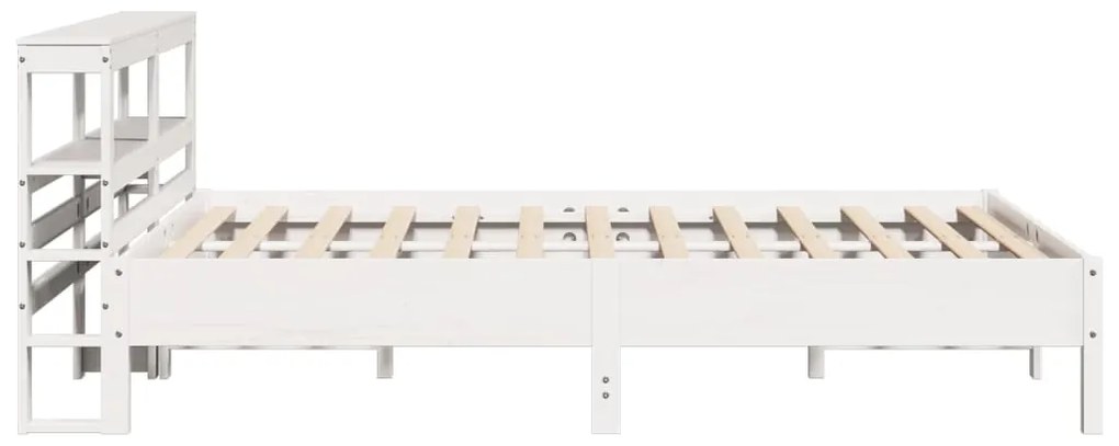 vidaXL Σκελετός Κρεβ. Χωρίς Στρώμα Λευκό 160x200 εκ Μασίφ Πεύκο
