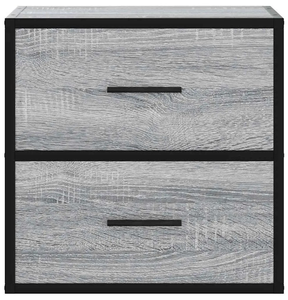 vidaXL Επίτοιχο κομοδίνο Grey Sonoma 40x31x39,5 cm