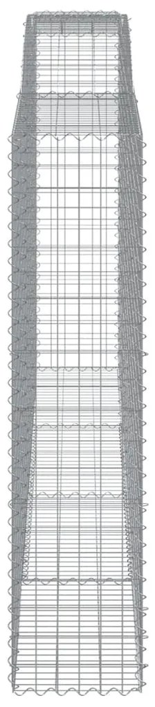 vidaXL Συρματοκιβώτια Τοξωτά 4 τεμ. 400x50x200/220 εκ. Γαλβαν. Ατσάλι