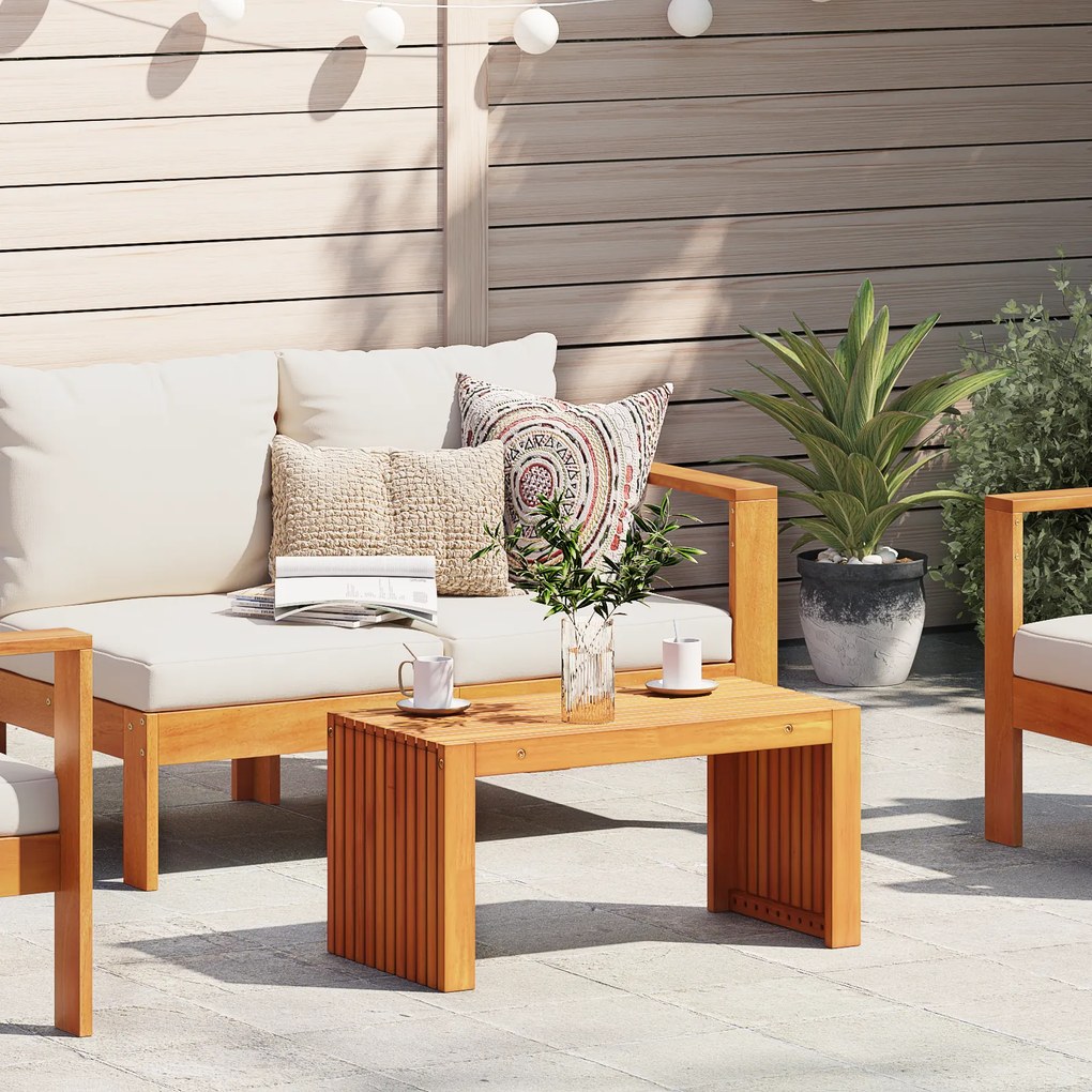 vidaXL Τραπεζάκι Καφέ 70x35x35 εκ. Συμπαγές Ξύλο Ακακίας
