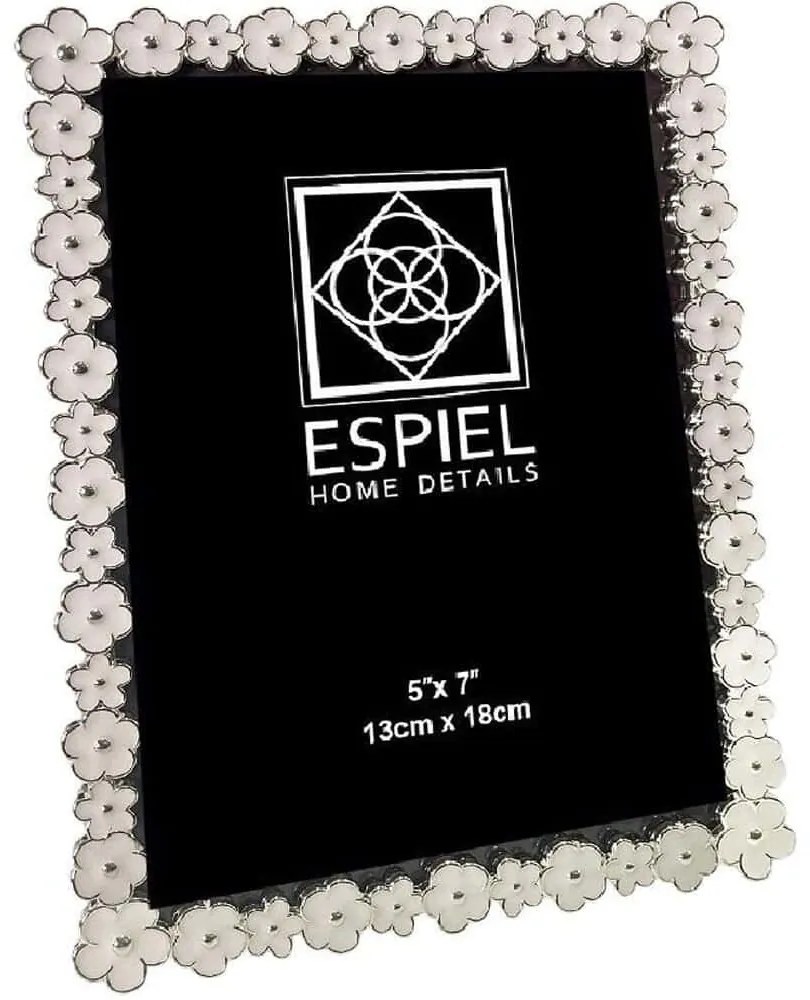 Κορνίζα FAM757 13x18cm Silver-White Espiel Αλουμίνιο