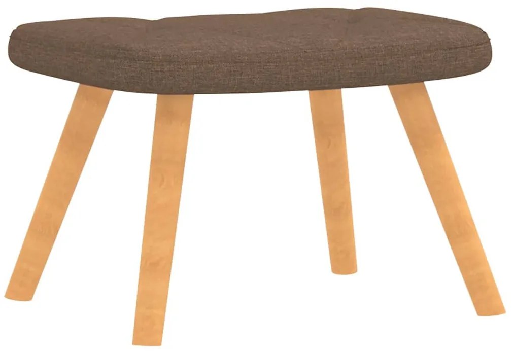 vidaXL Πολυθρόνα Relax Καφέ Υφασμάτινη με Σκαμπό