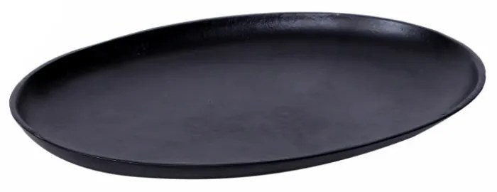 DHOTI OVAL ΔΙΣΚΟΣ ΑΛΟΥΜΙΝΙΟ ΜΑΥΡΟ 30x20xH3cm - 023568