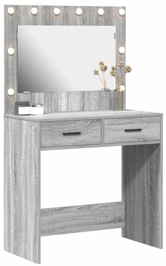 vidaXL Κομοδίνο Γκρι sonoma 78.5 x 41 x 135 εκ Επεξεργασμένο ξύλο