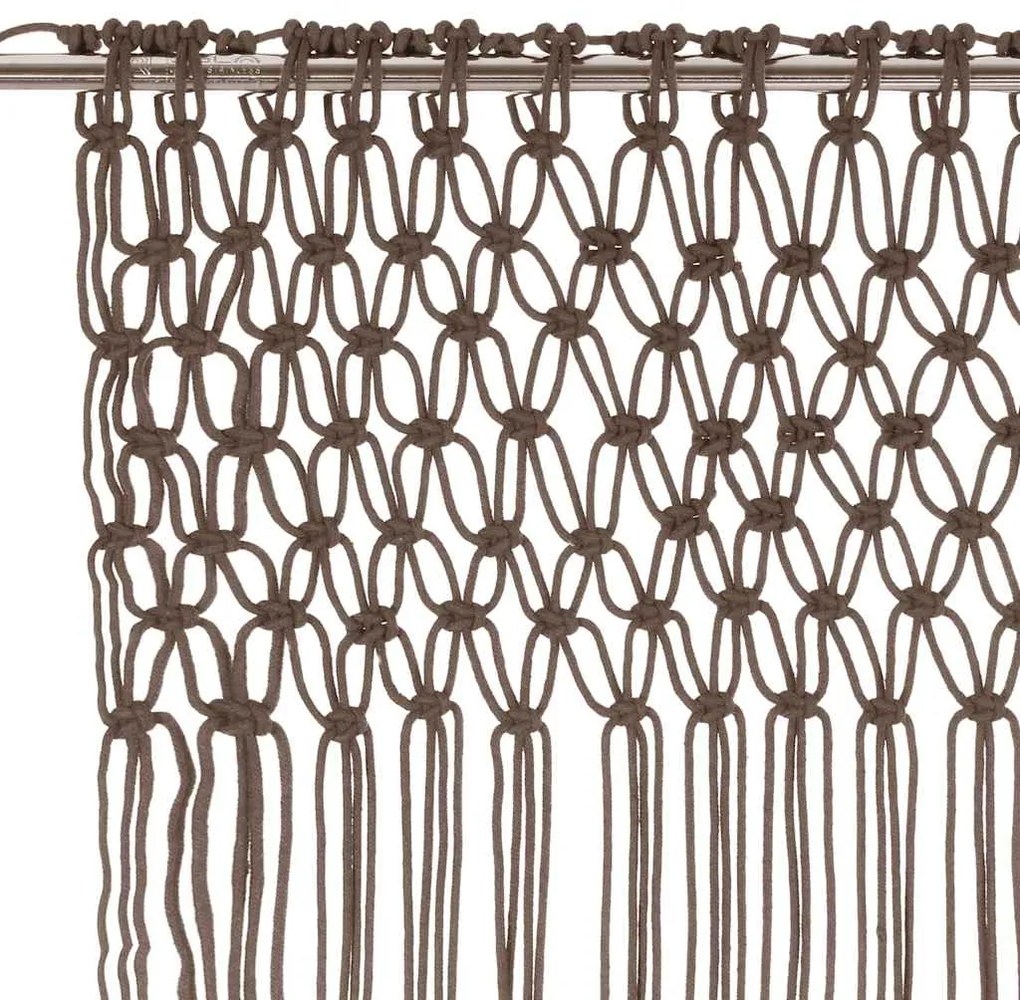 vidaXL Κουρτίνα Μακραμέ Taupe 140 x 240 εκ. Βαμβακερή