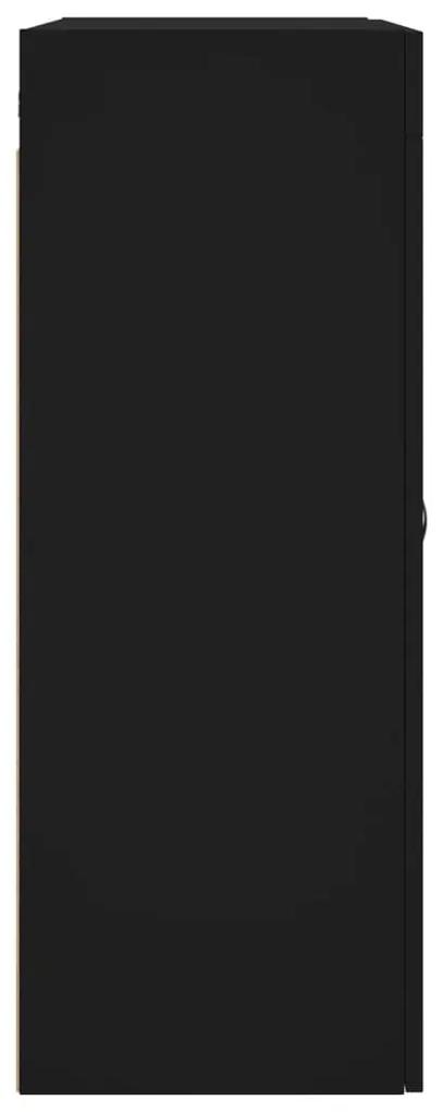 Ντουλάπι Τοίχου Μαύρο 69,5 x 34 x 90 εκ. από Επεξεργασμένο Ξύλο - Μαύρο