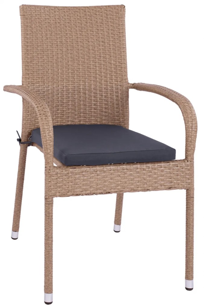 ΠΟΛΥΘΡΟΝΑ ΜΕΤΑΛΛΙΚΗ ANISHA HM5685.02 ΜΕ ΜΑΞΙΛΑΡΙ WICKER ΚΑΦΕ-ΜΟΚΑ ΣΤΟΙΒ/ΜΕΝΗ 56x60x94 εκ.