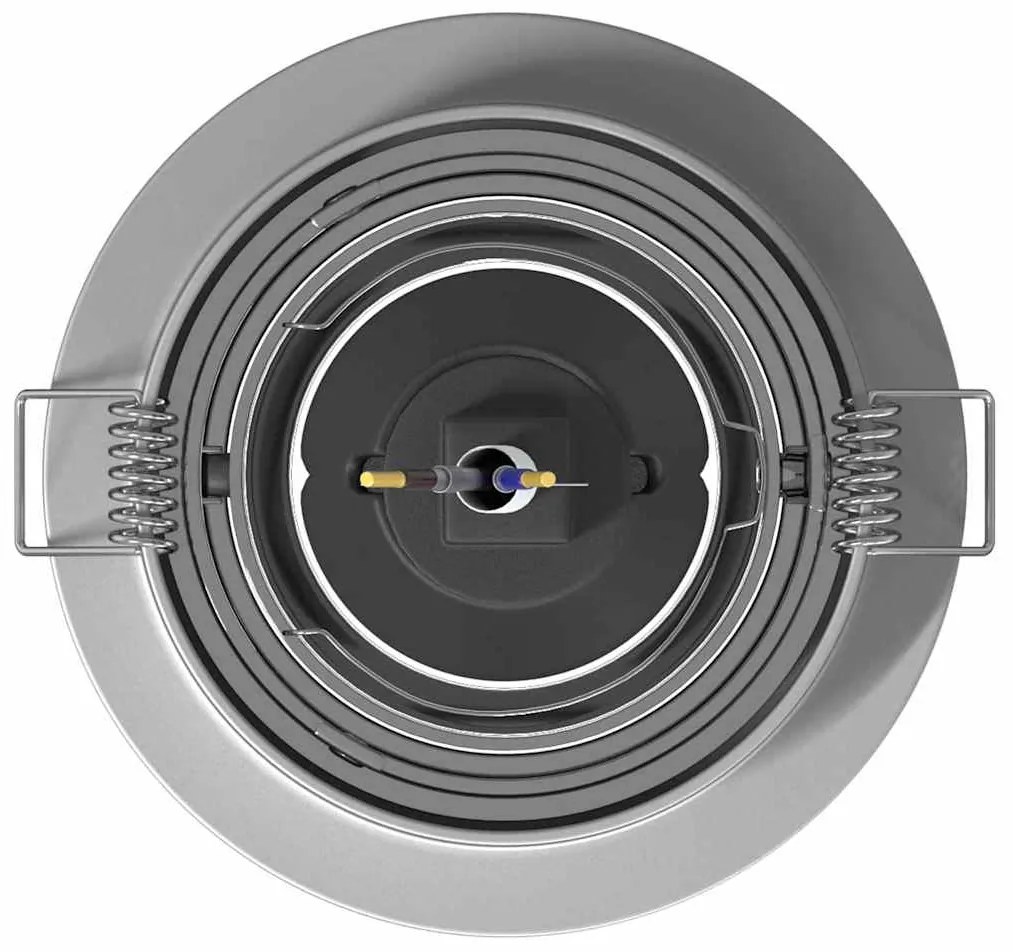 vidaXL Spotlights με προβολείς Ασημί 9 x 9 x cm Αλουμίνιο