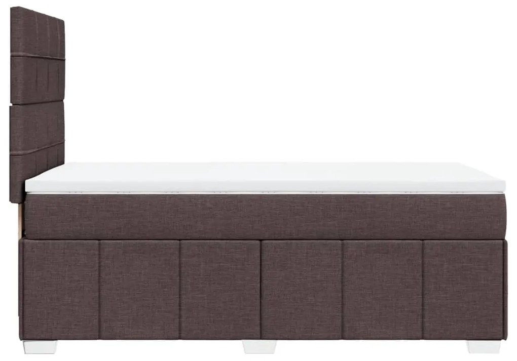 ΚΡΕΒΑΤΙ BOXSPRING ΜΕ ΣΤΡΩΜΑ ΣΚΟΥΡΟ ΚΑΦΕ 80X200 ΕΚ. ΥΦΑΣΜΑΤΙΝΟ 3293798