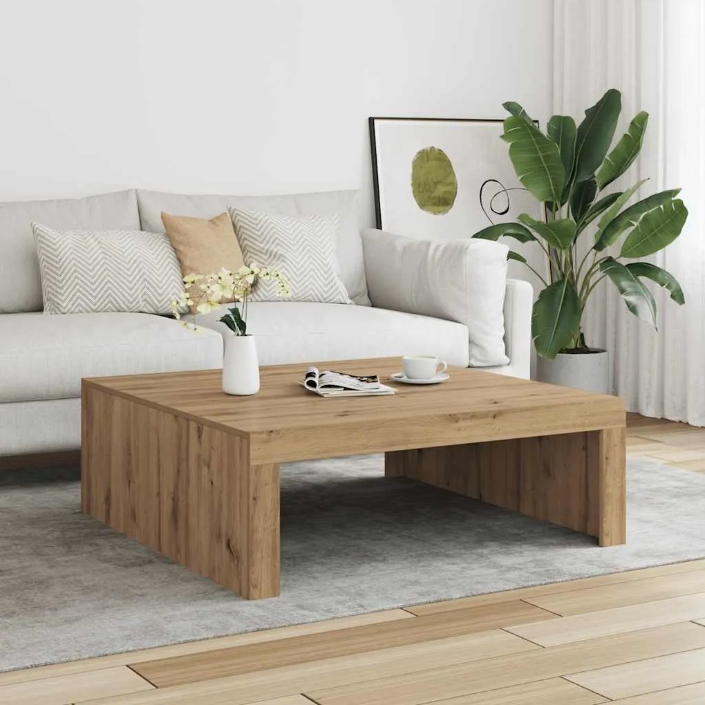 vidaXL Τραπεζάκι Σαλονιού Artisan Δρυς 100x100x35 εκ. Επεξ. Ξύλο
