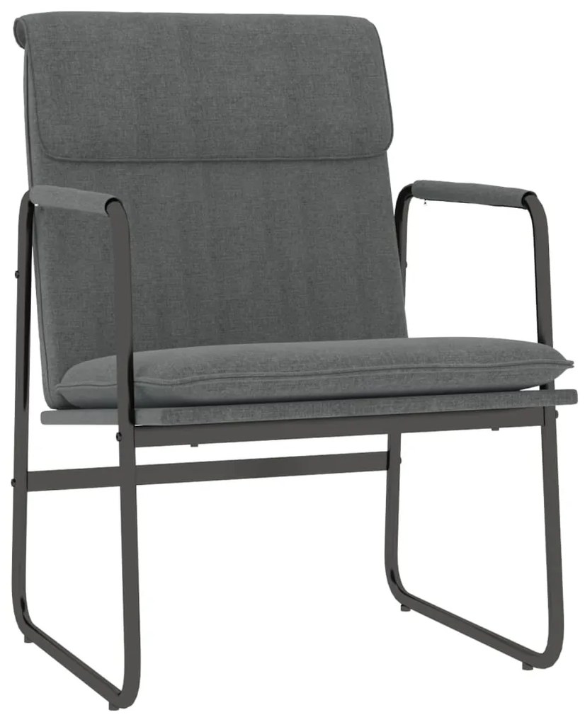 vidaXL Πολυθρόνα Σκούρο Γκρι 55 x 64 x 80 εκ. Υφασμάτινη