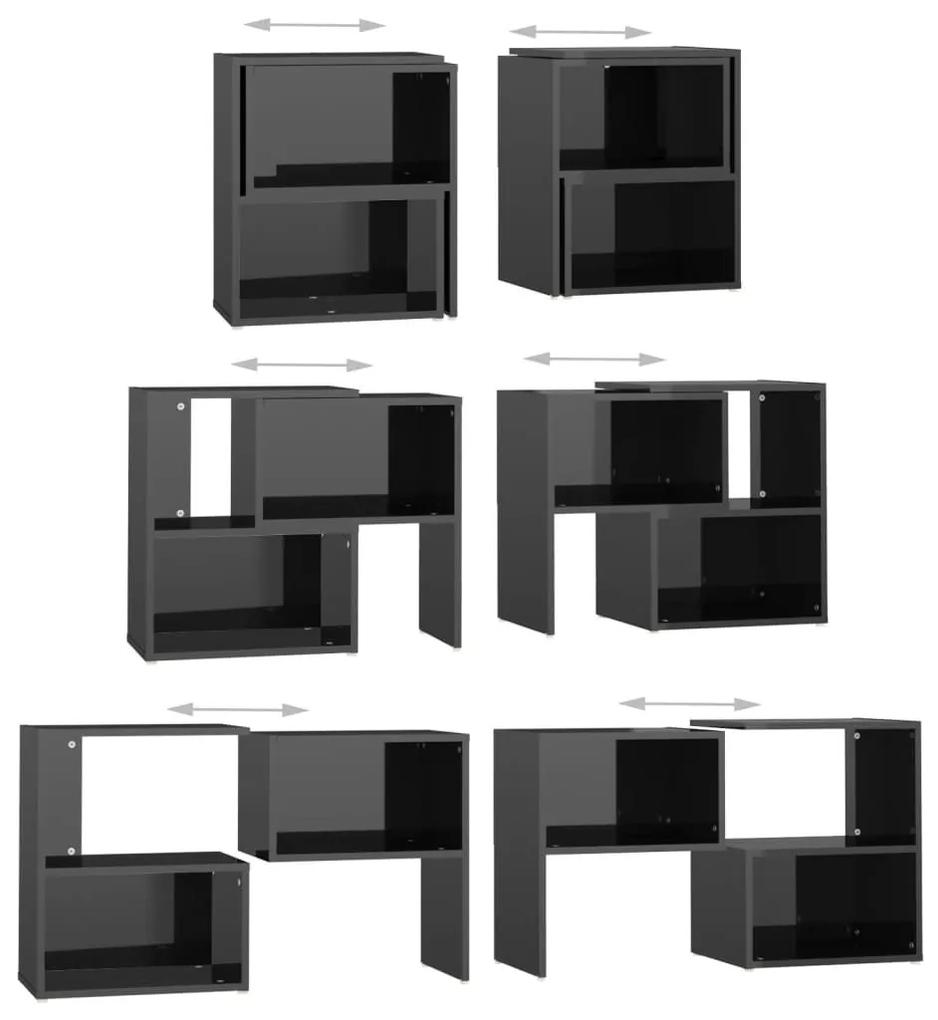 Έπιπλο Τηλεόρασης Μαύρο Γυαλ. 104 x 30 x 52 εκ. από Μοριοσανίδα - Μαύρο