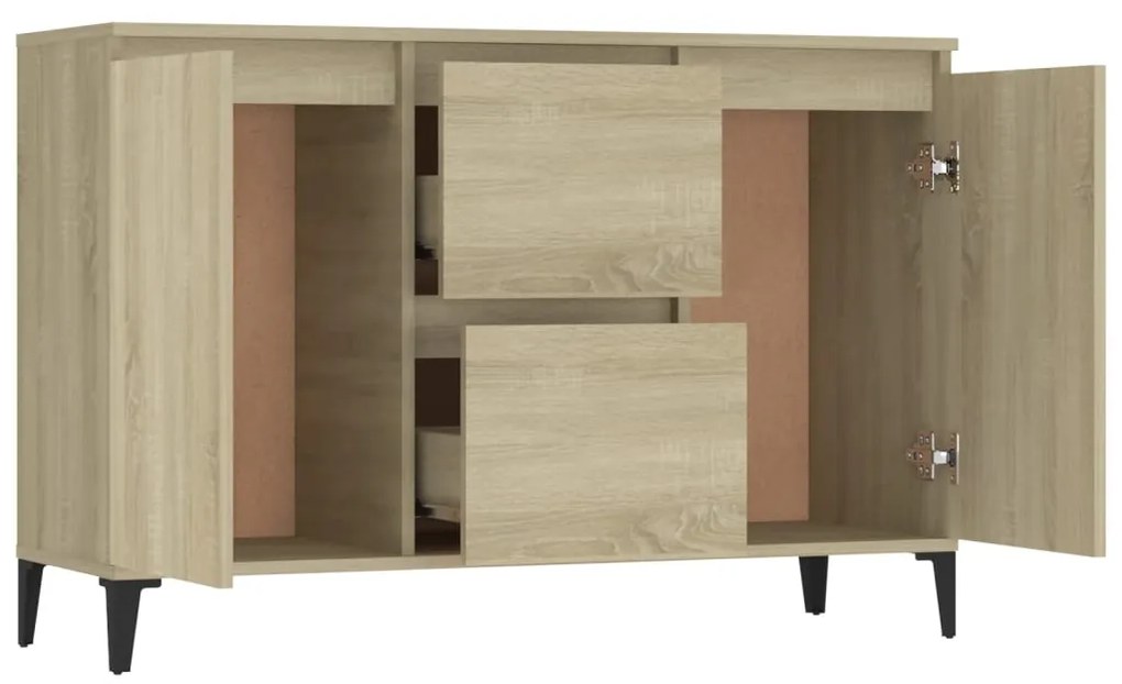 vidaXL Μπουφές Sonoma Δρυς 102 x 35 x 70 εκ. από Επεξεργασμένο Ξύλο