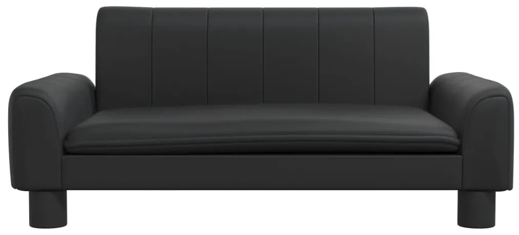 vidaXL Καναπές Παιδικός Μαύρος 70 x 45 x 30 εκ. από Συνθετικό Δέρμα