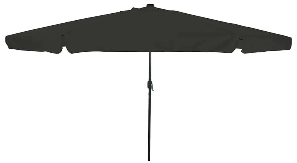 vidaXL Ομπρέλα Κήπου Μαύρο 395 x 395 x 245 εκ. Πολυεστέρας, Χάλυβας