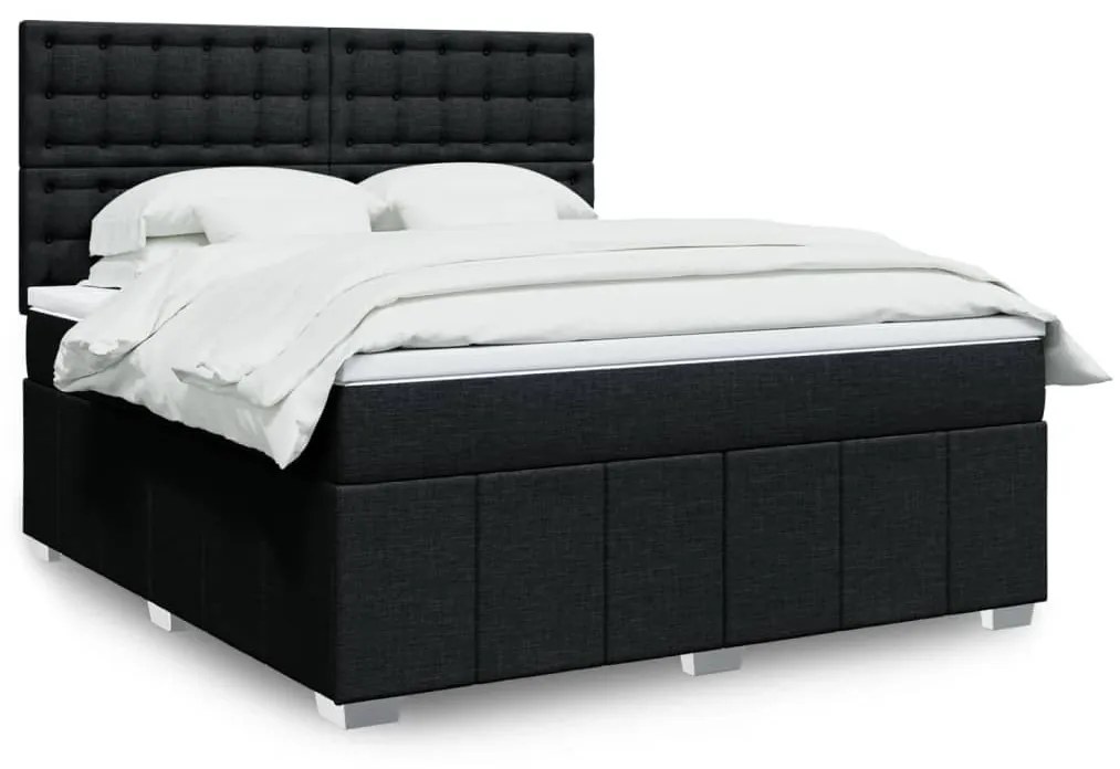 ΚΡΕΒΑΤΙ BOXSPRING ΜΕ ΣΤΡΩΜΑ ΜΑΥΡΟ 180X200 ΕΚ. ΥΦΑΣΜΑΤΙΝΟ 3294063