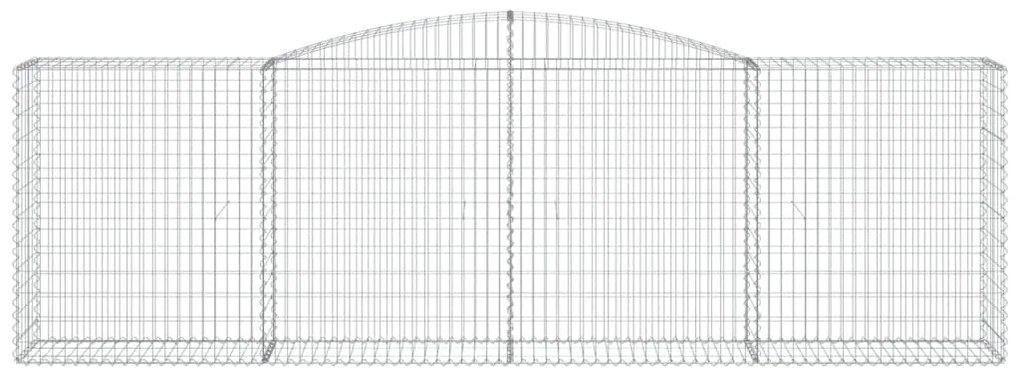 vidaXL Συρματοκιβώτια Τοξωτά 8 τεμ. 400x50x120/140 εκ. Γαλβαν. Ατσάλι