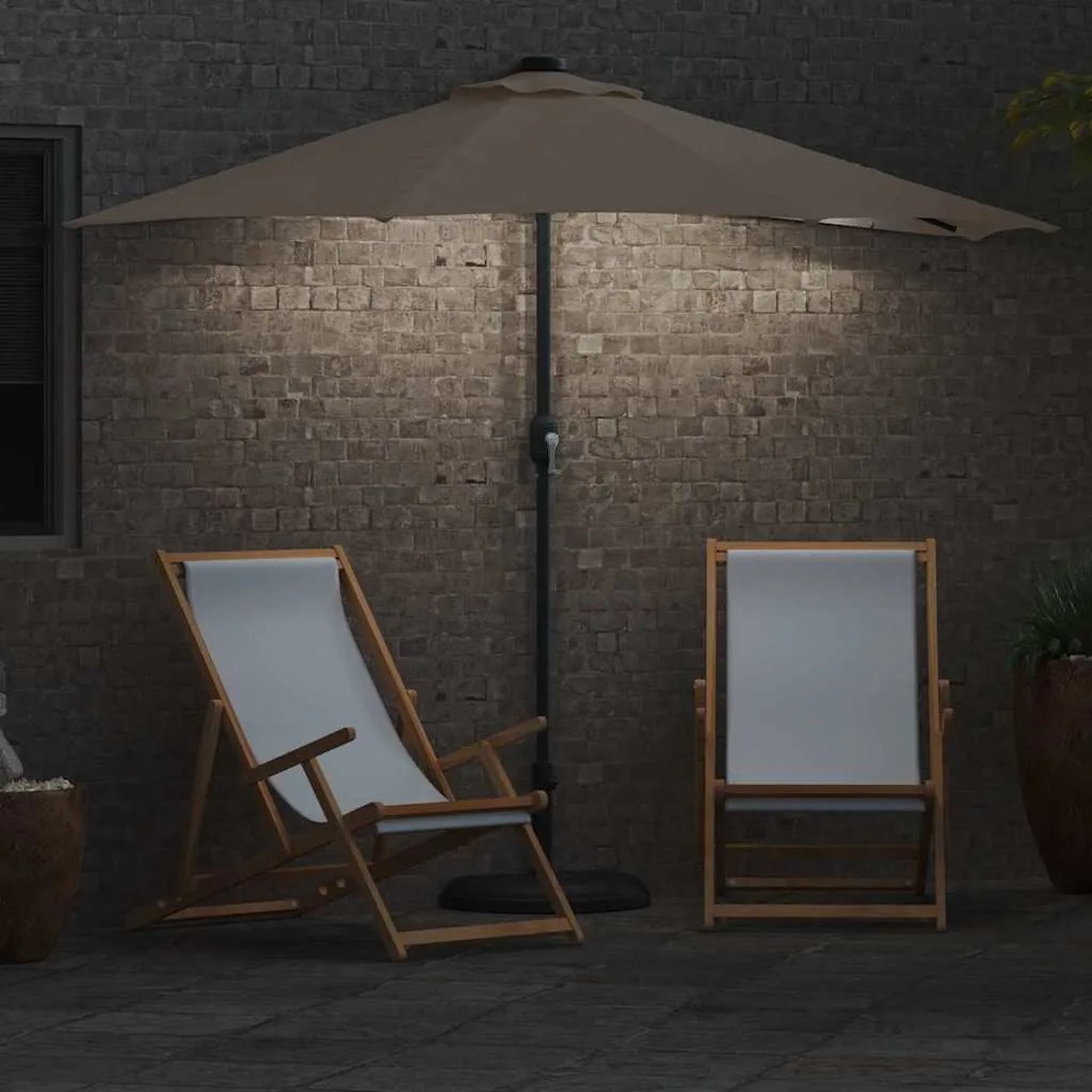 vidaXL Ομπρέλα Κήπου Taupe 294 x 150 x 224 εκ ύφασμα