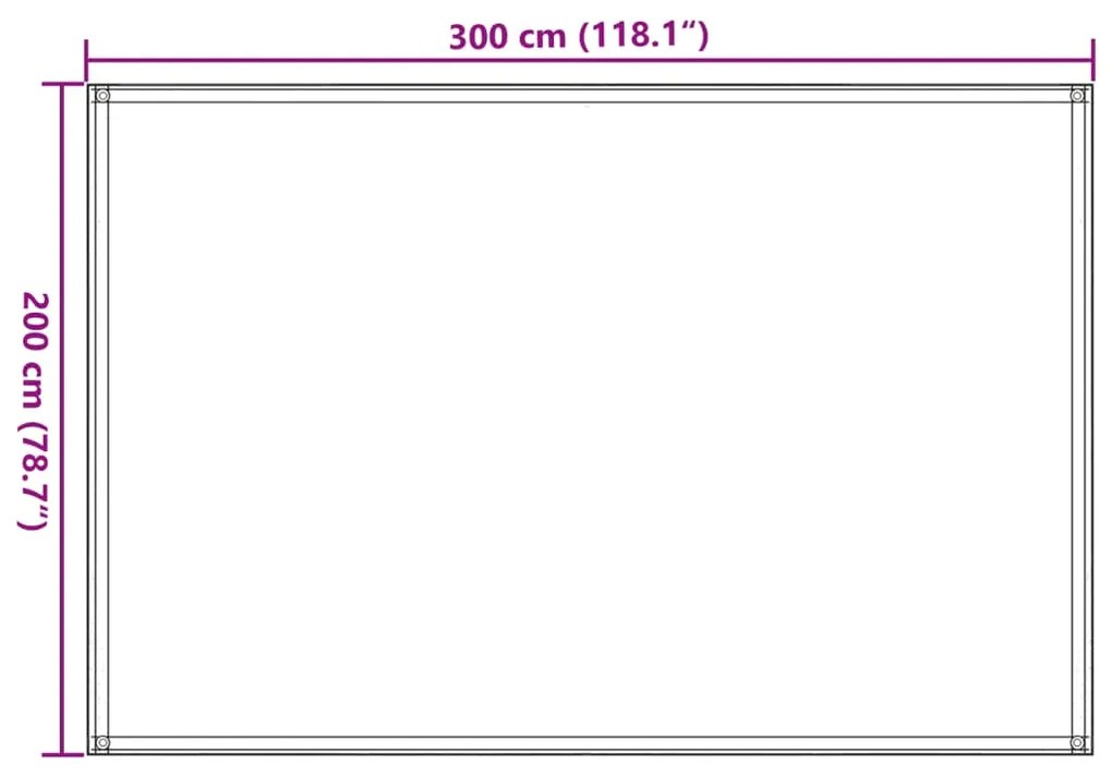 Χαλί Σκηνής Ανθρακί / Λευκό 200 x 300 εκ.