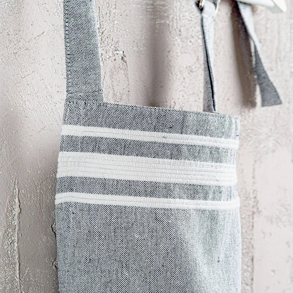Ποδιά Ολόσωμη Athenian Grey-White Ρυθμός 60x85cm 100% Βαμβάκι
