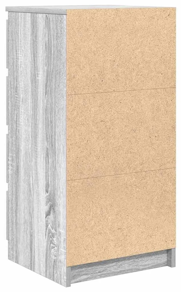 Συρταριέρα με Συρτάρια Γκρι Sonoma 37,5x35x99εκ. από Επεξ. Ξύλο - Γκρι
