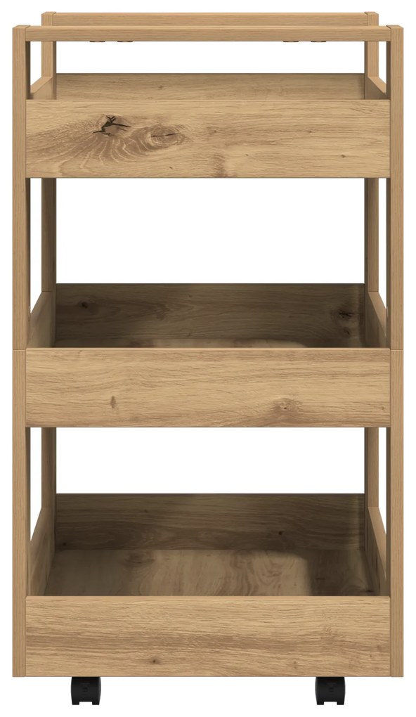 vidaXL Κουζίνα Τρόλεϊ Artisan Oak 60x45x80 εκ. Μηχανική Ξυλεία