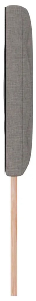 vidaXL Κεφαλάρι με φώτα λωρίδας LED με κεφαλάρι Taupe 144 cm ύφασμα