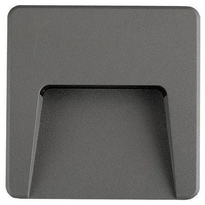 Απλίκα Φωτιστικό Τοίχου LED 3W 3CCT IP65 12x12cm Slim Pro Eurolamp-145-52098-Ανθρακί 145-52098