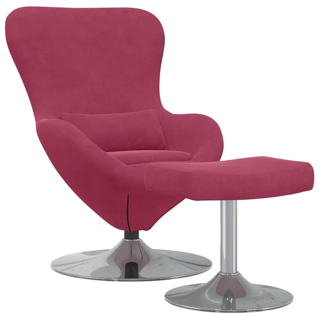 vidaXL Κάθισμα-αυγό 2 pcs Μπορντό 63 x 73 x 90 εκ Βελούδο