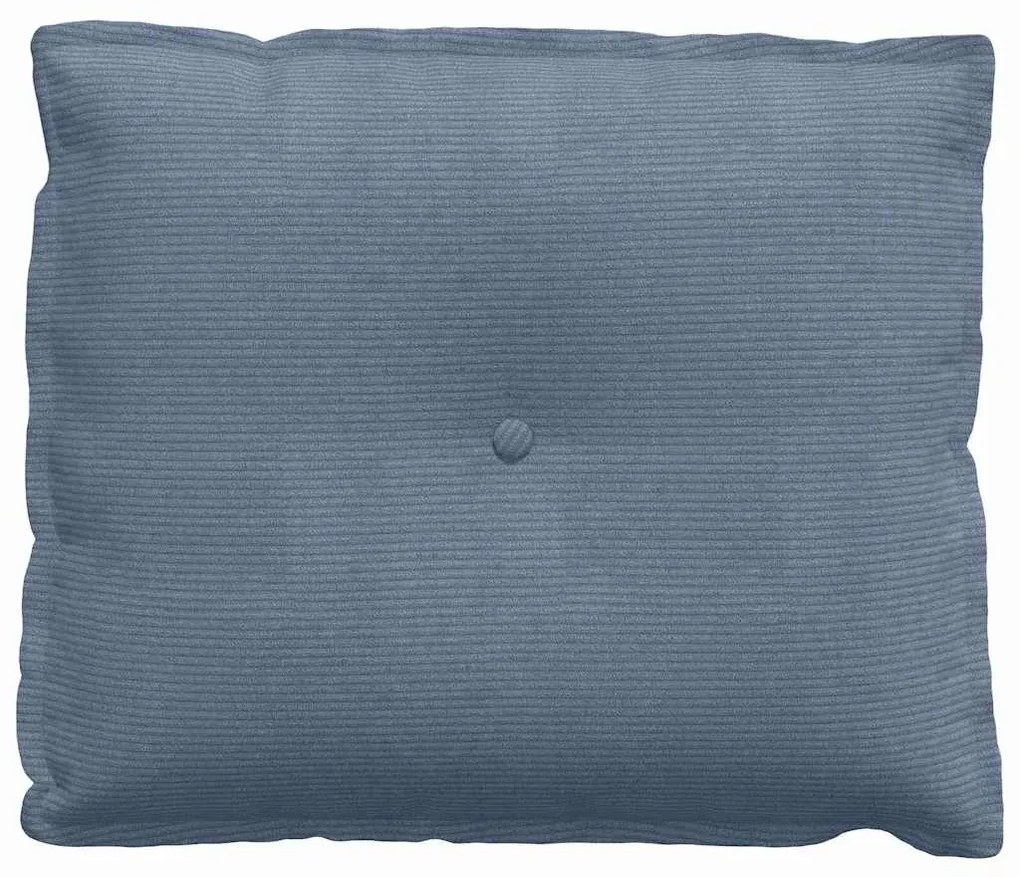 vidaXL Μαξιλάρι Πλάτης Μπλε 60 x 50 cm Υφασμάτινο Κορντουρά