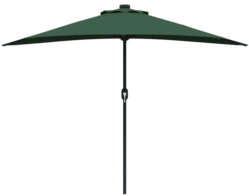 vidaXL Ομπρέλα Κήπου Πράσινο 294 x 150 x 224 εκ