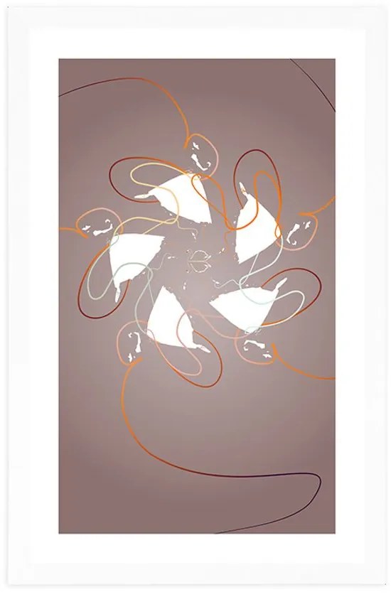 Αφίσα με πασπαρτού Χορεύοντας με κορδέλες - 20x30 white