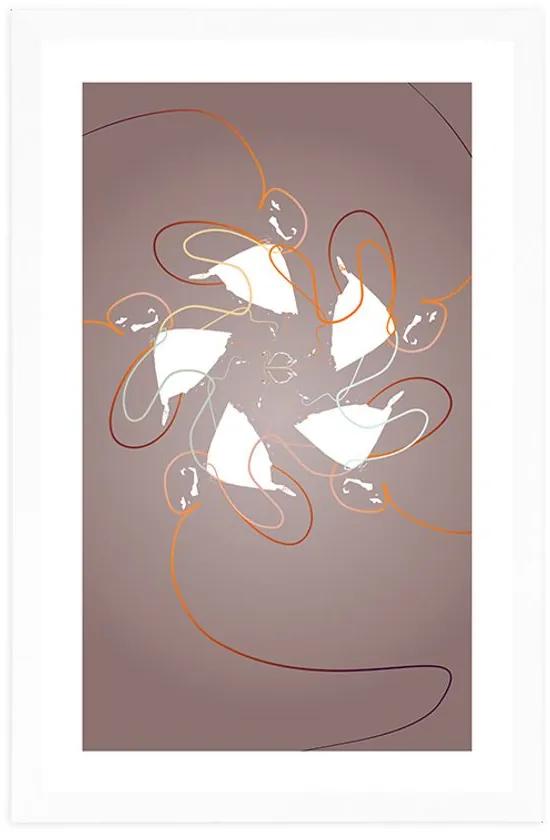 Αφίσα με πασπαρτού Χορεύοντας με κορδέλες - 30x45 white