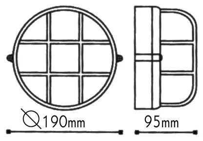 ΠΛΑΦΟΝΙΕΡΑ ΛΕΥΚΗ ΙΡ45 Ε27 60W RAL C3619M - HI5011WMS