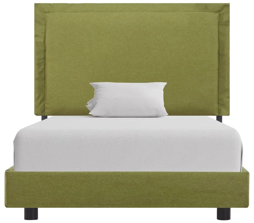 vidaXL Πλαίσιο Κρεβατιού Πράσινο 90 x 200 εκ. Υφασμάτινο